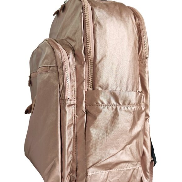 brand new Kipling Extra Large 47cm xl 17" Laptop Seoul Backpack rose gold - Picture 2 of 9